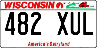 WI license plate 482XUL