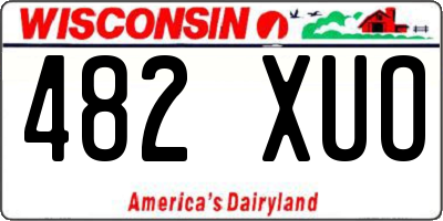 WI license plate 482XUO