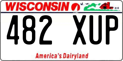 WI license plate 482XUP