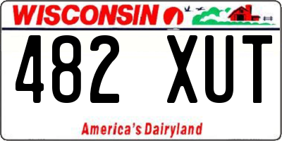 WI license plate 482XUT