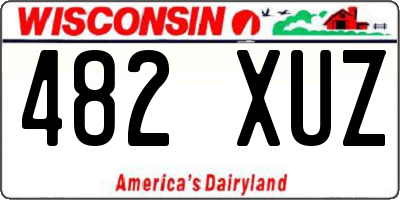 WI license plate 482XUZ