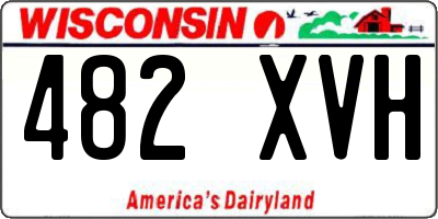 WI license plate 482XVH