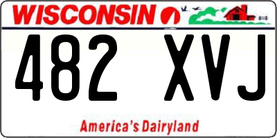 WI license plate 482XVJ