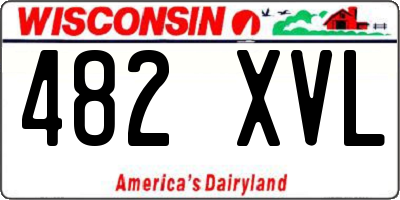 WI license plate 482XVL