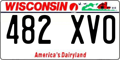 WI license plate 482XVO