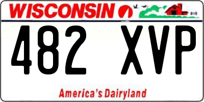 WI license plate 482XVP