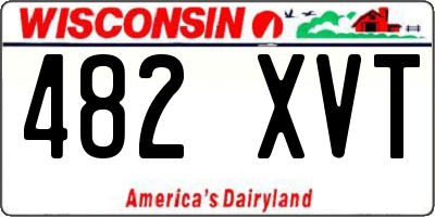 WI license plate 482XVT
