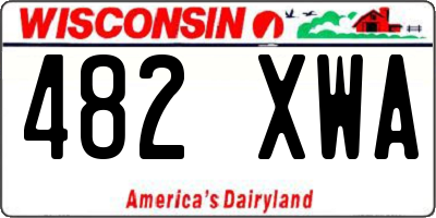 WI license plate 482XWA
