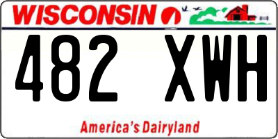 WI license plate 482XWH