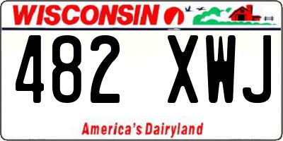WI license plate 482XWJ