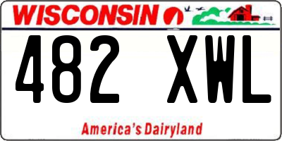 WI license plate 482XWL