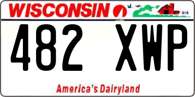 WI license plate 482XWP