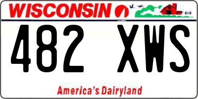 WI license plate 482XWS