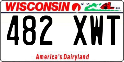 WI license plate 482XWT