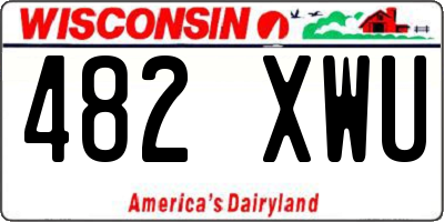 WI license plate 482XWU