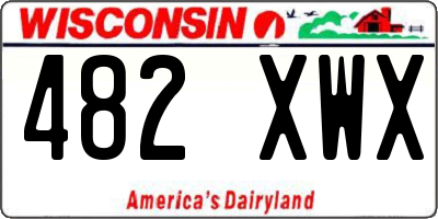 WI license plate 482XWX