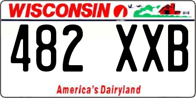 WI license plate 482XXB