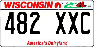 WI license plate 482XXC