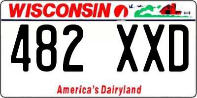 WI license plate 482XXD