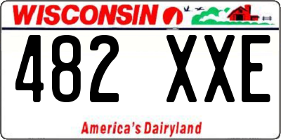 WI license plate 482XXE