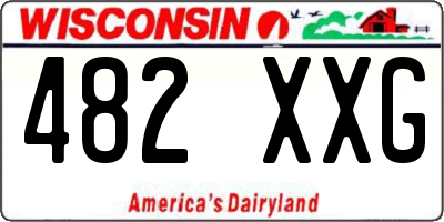 WI license plate 482XXG