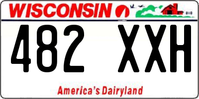 WI license plate 482XXH