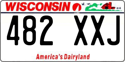 WI license plate 482XXJ