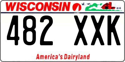WI license plate 482XXK