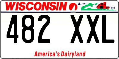 WI license plate 482XXL