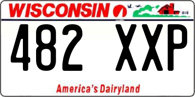 WI license plate 482XXP
