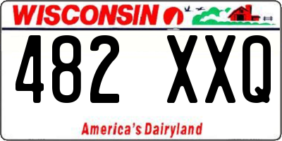 WI license plate 482XXQ