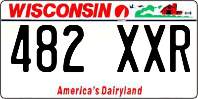WI license plate 482XXR