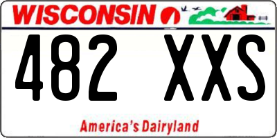 WI license plate 482XXS