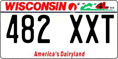 WI license plate 482XXT