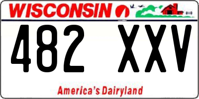 WI license plate 482XXV