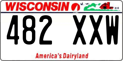 WI license plate 482XXW