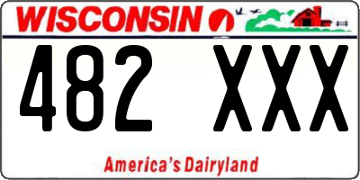 WI license plate 482XXX