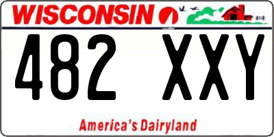 WI license plate 482XXY