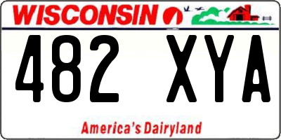 WI license plate 482XYA