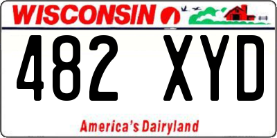 WI license plate 482XYD