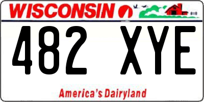 WI license plate 482XYE