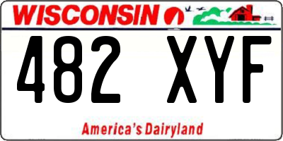WI license plate 482XYF