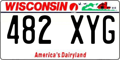 WI license plate 482XYG