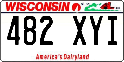 WI license plate 482XYI