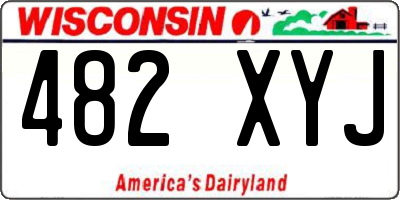 WI license plate 482XYJ