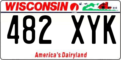 WI license plate 482XYK