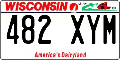 WI license plate 482XYM