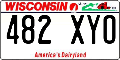 WI license plate 482XYO