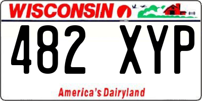 WI license plate 482XYP