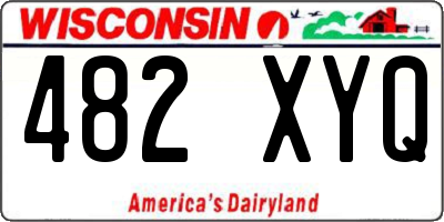 WI license plate 482XYQ
